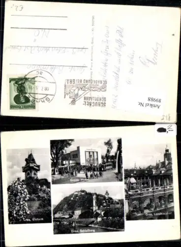 89988,Graz Stadt Grazer Messe Uhrturm Schlossberg Schloßberg Landhaushof