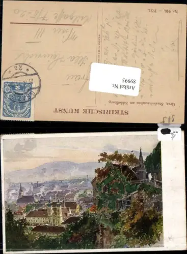 89995,Graz Künstlerkarte Starkehäuschen am Schlossberg Schloßberg