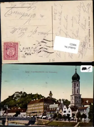 90023,Graz Stadt Franziskanerkirche Kirche und Schlossberg Schloßberg