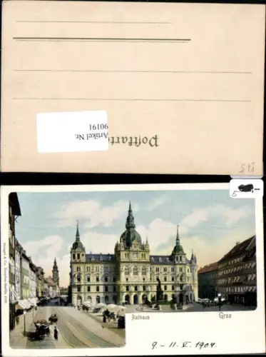 90191,Graz Stadt Rathaus Detailansicht