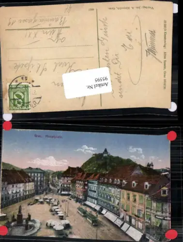 95595,Graz Hauptplatz Partie Marktplatz 1919