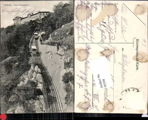 95598,Graz Schlossbergbahn Aufzug 1906