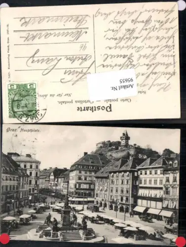 95655,Graz Hauptplatz Strassenbahn Nr 49