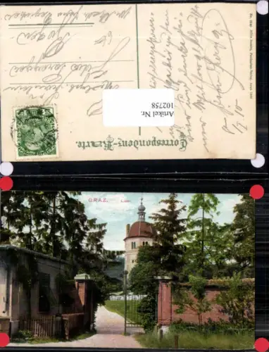 102758,Graz Liesl Partie am Schlossberg 1908