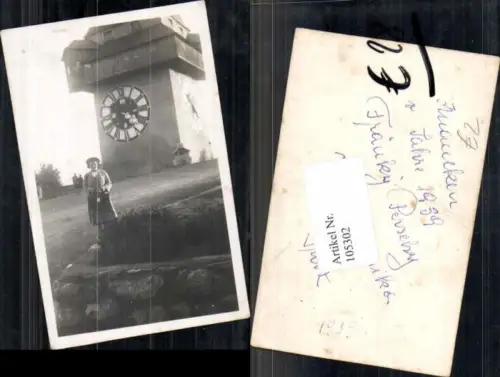 105302,Foto Graz Uhrturm Schlossberg Frau