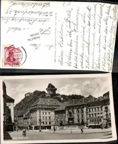 105309,Graz Hauptplatz m. Uhrturm