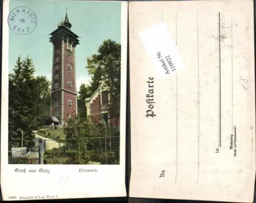110922,Gruss aus Graz Hilmwarte Hilm pub Schneider Lux 10632