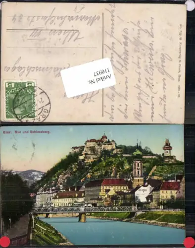 110937,Graz Mur und Schlossberg