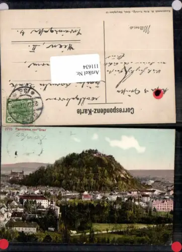 111634,Panorama Graz Teilansicht 1907