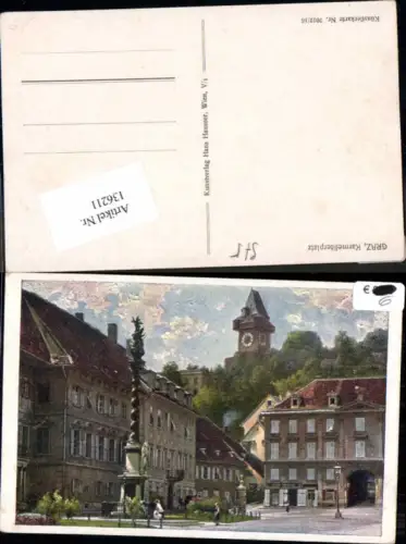 136211,Graz Karmeliterplatz Künstlerkarte Nr 7012-16