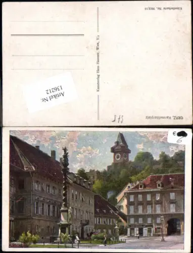 136212,Graz Karmeliterplatz Künstlerkarte Nr 7012-16