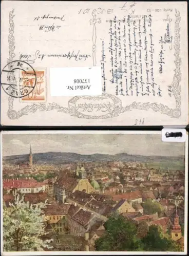 137008,Graz Blick v. Uhrturm Hans Götzinger sign