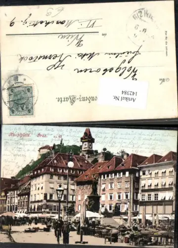 142384,Graz Hauptplatz 1905 Detail