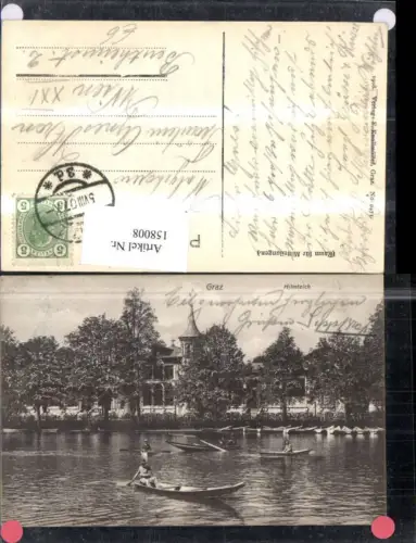 158008,Graz Hilmteich Ruderboote 1907