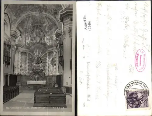 172469,Mariatrost b. Graz Kirche Hauptaltar Altar