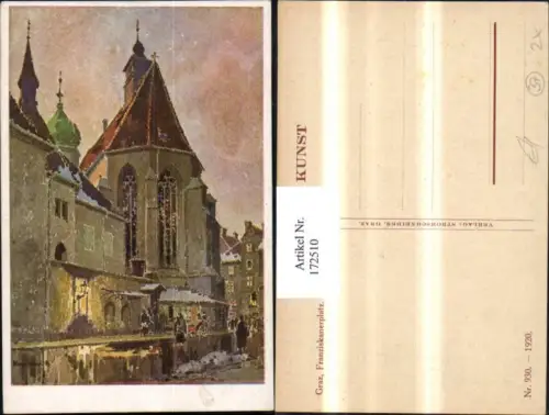 172510,Graz Franziskanerplatz Künstlerkarte