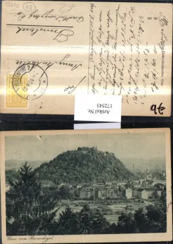 172543,Graz Schlossberg Ortsansicht v. Rainerkogel