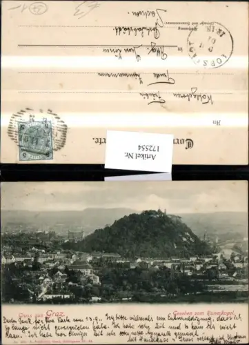 172554,Graz Gruß aus Graz Schlossberg Ortsansicht v. Rainerkogel