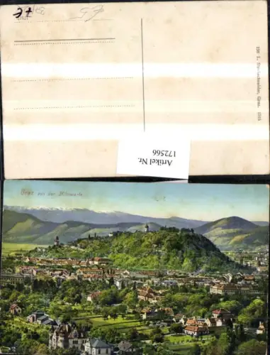 172566,Graz Totale v. d. Hilmwarte Schlossberg