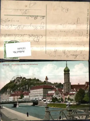 183644,Graz Franziskaner Kirche u. Schlossberg