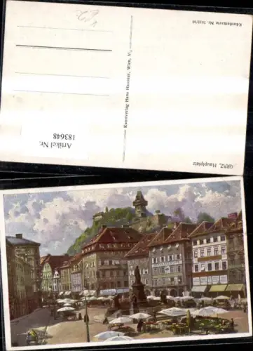 183648,Graz Hauptplatz Künstler Ak pub Hans Hausner