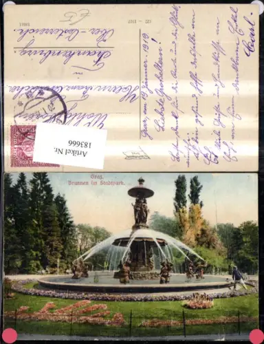 183666,Graz Brunnen i. Stadtpark Springbrunnen