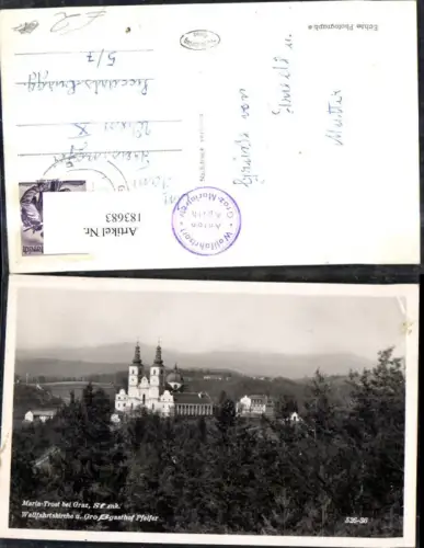 183683,Graz Maria Trost Wallfahrtskirche Kirche u. Großgasthof Pfeifer Foto Ak