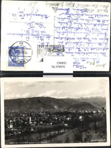 184063,Graz m. St. Peter Totale geg. Gleinalpe