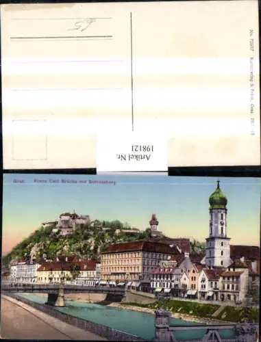 198121,Graz Franz Carl Brücke m. Schlossberg