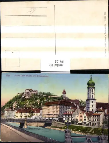 198122,Graz Franz Carl Brücke m. Schlossberg