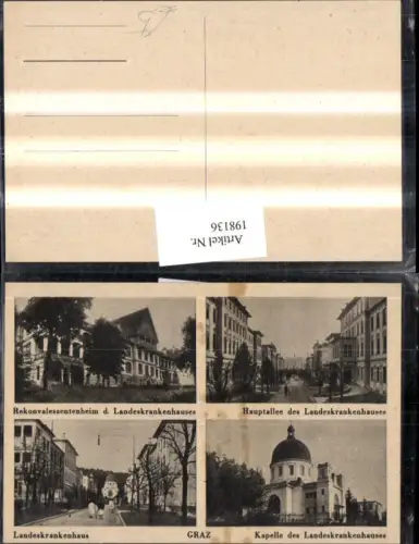 198136,Graz Landeskrankenhaus Kapelle Hauptallee Rekonvaleszentenheim Mehrbildkarte