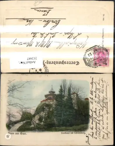 212447,Graz Lusthaus a. Schlossberg Präge Passepartout