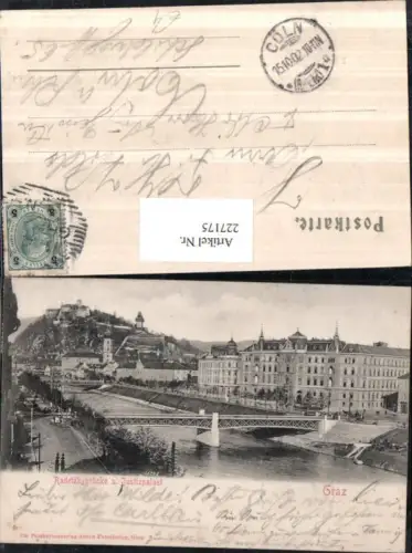 227175,Graz Radetzkybrücke Brücke u. Justizpalast