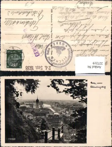 227219,Graz Teilansicht v. Schlossbergsteig