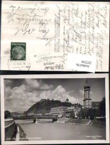 227230,Graz Murbrücke Brücke m. Schlossberg