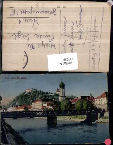 227239,Graz Mur Schlossberg Brücke pub L. Strohschneider 402/1918