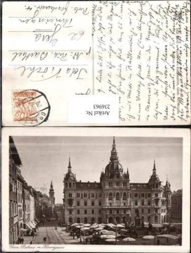 236963,Graz Rathaus m. Herrengasse Markt