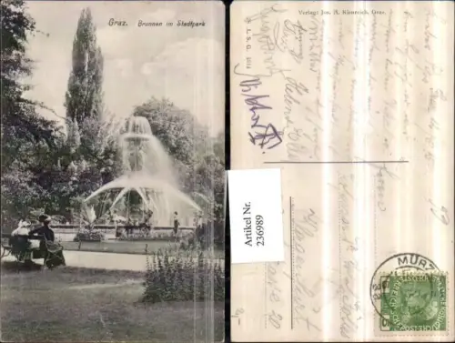 236989,Graz Brunnen im Stadtpark