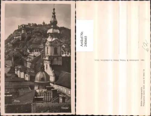 240665,Graz Teilansicht Schlossberg