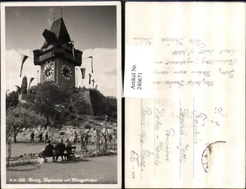240671,Graz Uhrturm m. Bürgerbastei