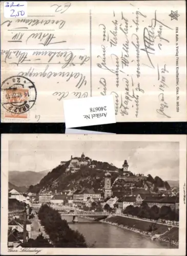 240678,Graz Teilansicht m. Schlossberg
