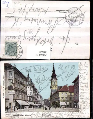 240679,Graz Herrengasse Straßenansicht Geschäfte pub Schneider u. Lux 10259