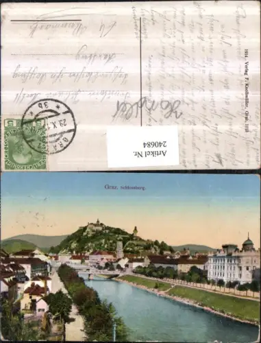 240684,Graz Teilansicht m. Schlossberg