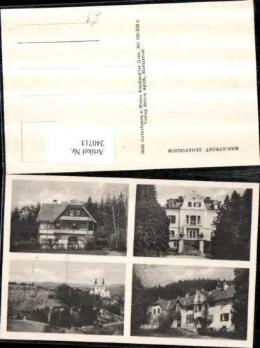 240713,Graz Mariatrost Totale Sanatorium Mehrbildkarte