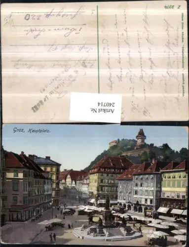 240714,Graz Hauptplatz Denkmal Markt u. Schlossberg pub Ottmar Zieher 2374