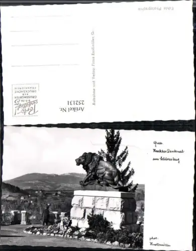 252131,Graz Hackher-Denkmal Löwe am Schlossberg
