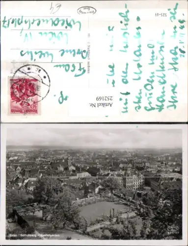 252169,Graz Totale Schlossberg Basteigarten pub Frank-Verlag 525/89