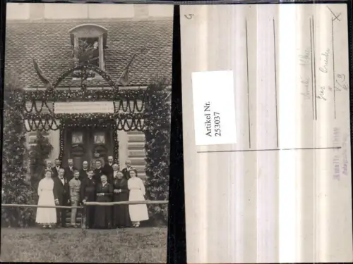 253037,Foto AK Graz geschmückter Türbogen Priester Rückkehr pub Foto Amalie Alkier