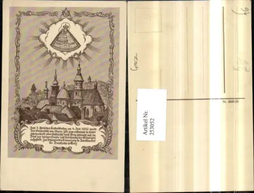 253052,Künstler AK Graz Kirchen Schlossberg Uhrturm Gnadenbild Text