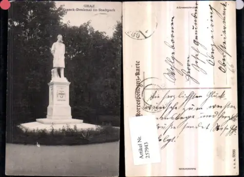 257943,Graz Franck-Denkmal im Stadtpark